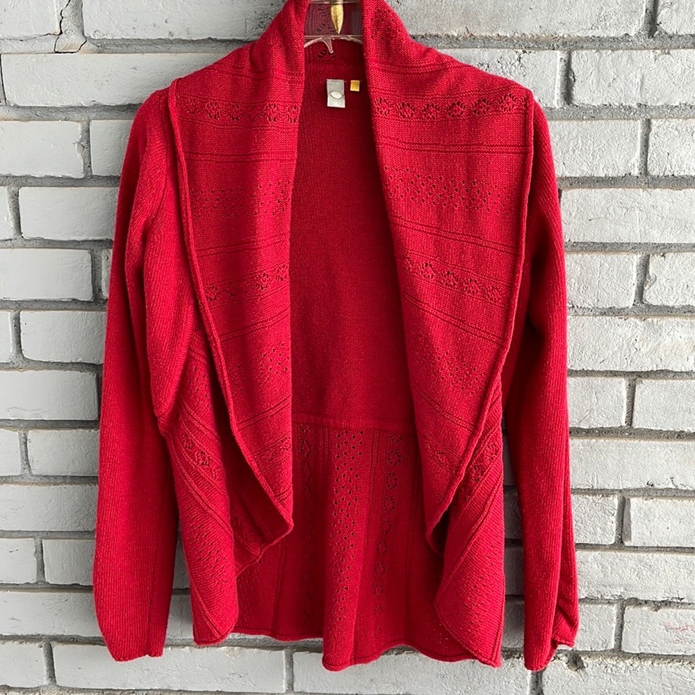Anthropologie Knitted and Knotted, Cotton, Wool, Mohair Blend Cardigan S.